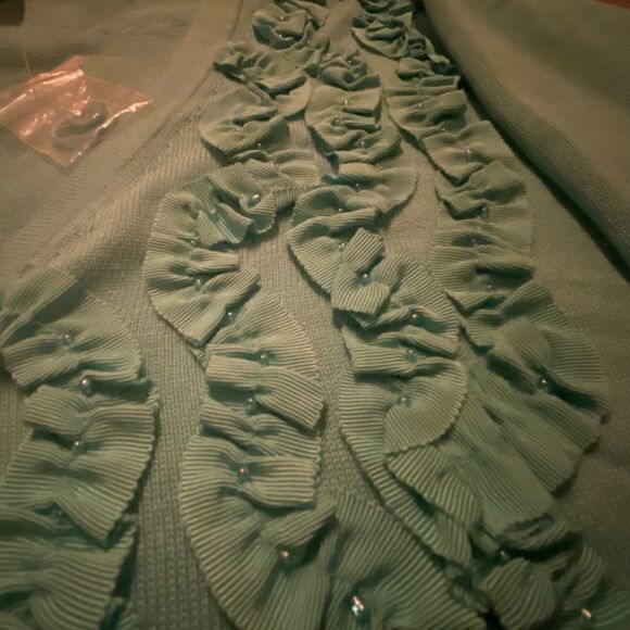 Isaac Mizrahi embellished 3/4 sleeve sweater - Picture 9 of 13